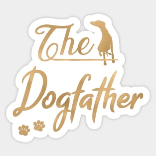 The Whippet Dogfather, Dog Dad Sticker